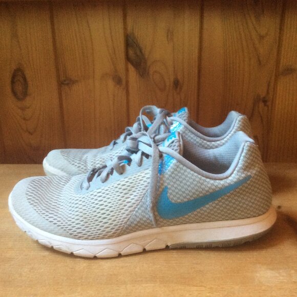 Nike Flex Experience RN 6 Grey/Light Blue Breathable Athletic Sneaker Size 8.5 - Picture 1 of 7